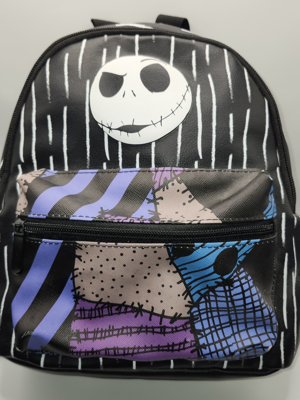 Disney Nightmare Before Christmas Mini Backpack Jack Skellington Sally Patchwork